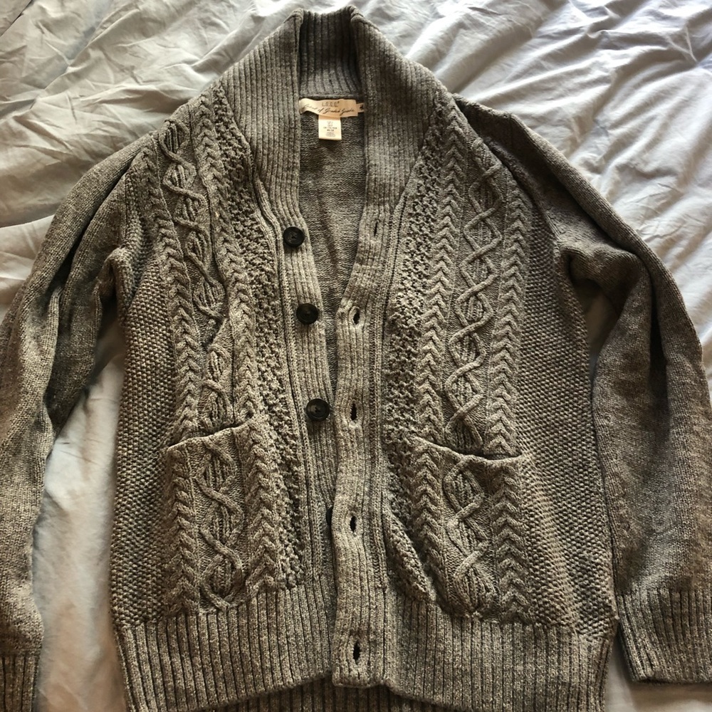 H&M men’s sweater cardigan gray small s